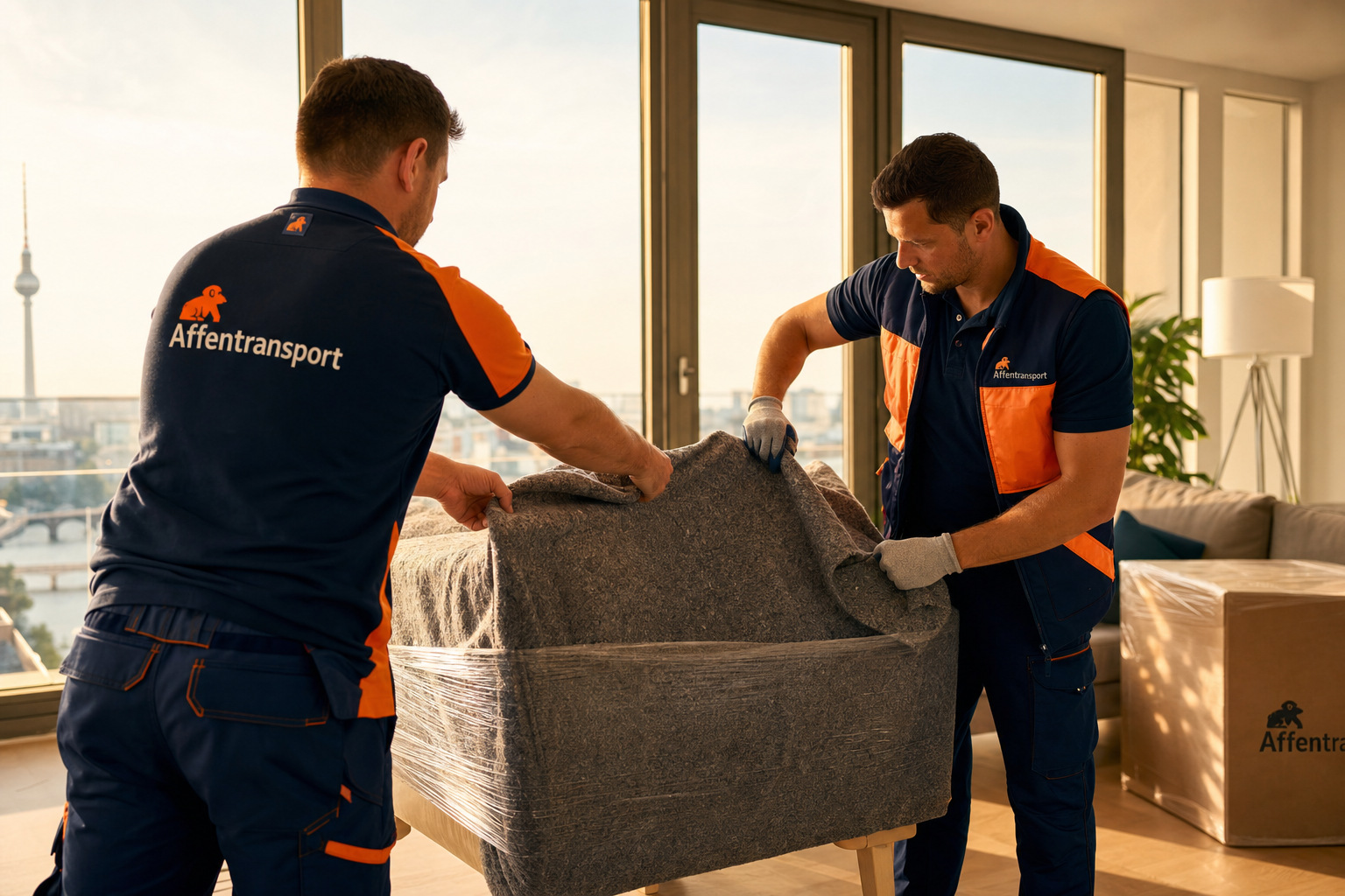 Professionelles Einpacken von Möbeln